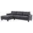 Grey Loose Back Sectional Sofa
