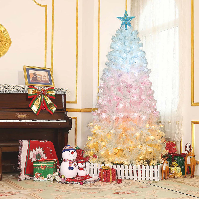 Sapin de Noël artificiel illuminé 72 '- base incluse