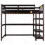 Lit mezzanine simple avec tablettes de rangement et bureau sous le lit-1257578776-1257578779