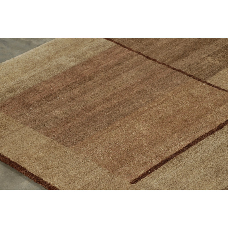 Rug & Kilim’S Modern Cubist Style Rug With Beige-Brown Geometric Patterns