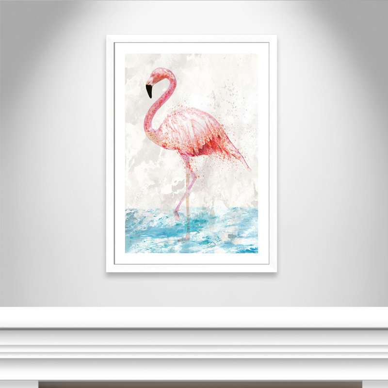Beanca 'Flamingo Splash' Framed Graphic Art Print