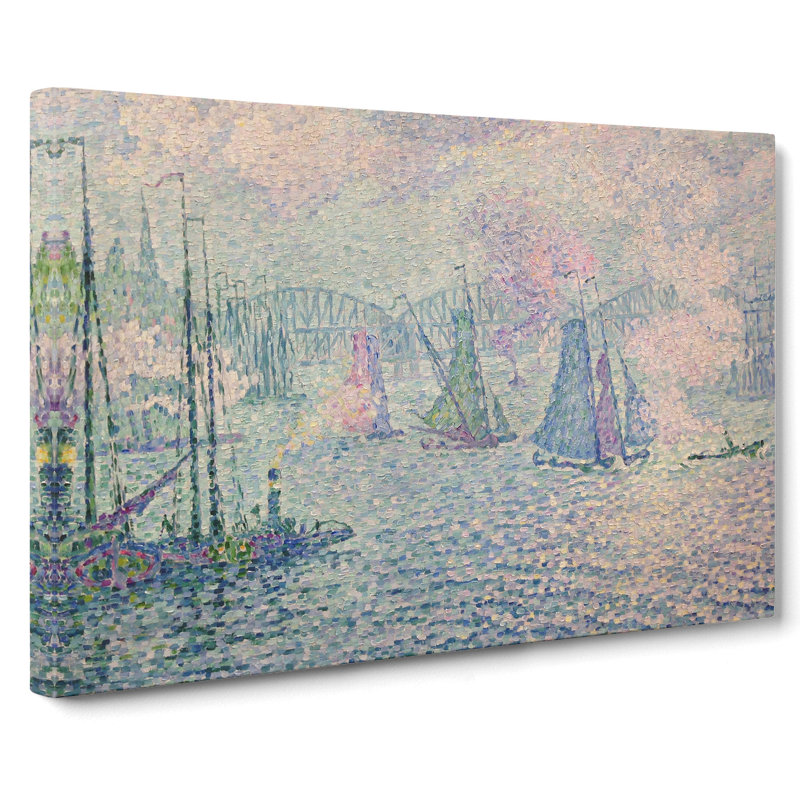 Rotterdam The Meuse by Paul Signac - Wrapped Canvas Painting, 35cm H x 50cm W x 3cm D