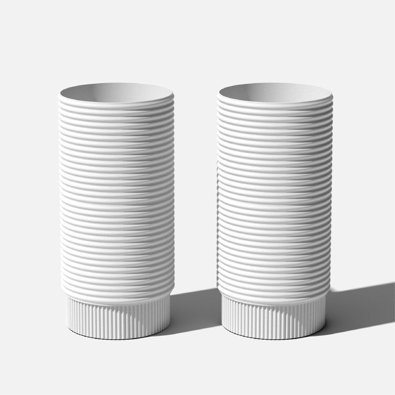 Grand pot à fleurs Veradek Mod Series, 2, Blanc, H 28,75 po x l 13,75 po x P 13,75 po
