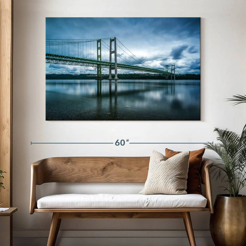 Lilie nuageux, pont Tacoma Narrows, H 34 po x l 51 po