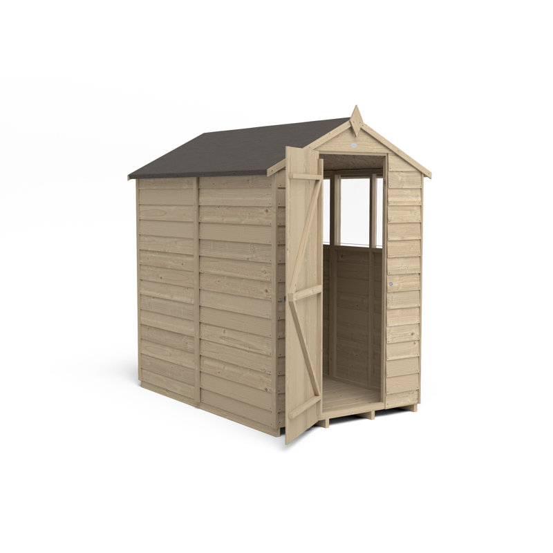 4 ft. W x 6 ft. D Solid Wood Garden Shed