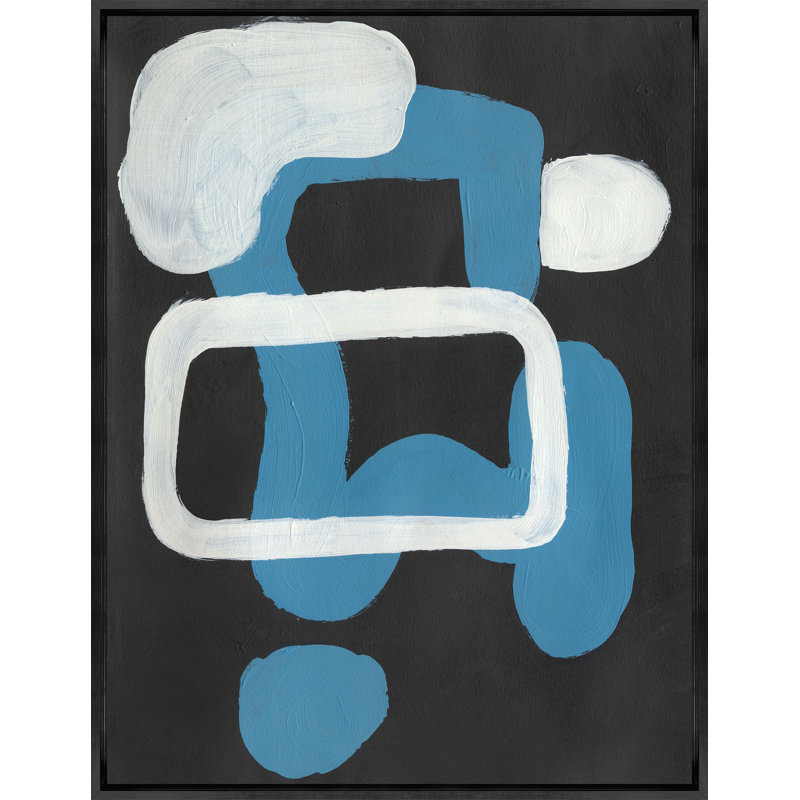 «Colored Shapes On Black I» par Ryan Brown, H 41,5 po x l 31,5 po