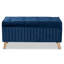 Repose-pieds de rangement rectangulaire en velours 39,4 po Chavers-1821292828