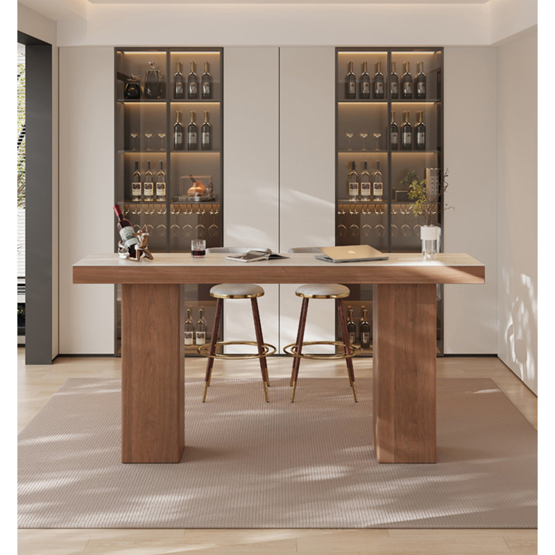 Table de bar style français en pierre, H 39,37 po x L 78,74 po x l 19,69 po