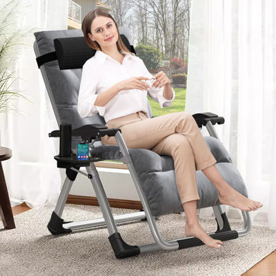 Fauteuil de camping inclinable surdimensionné rembourré