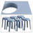 Nathalye Lightweight and Stackable Plastic Accent Stools, 6 Pcs/Set, For Indoor/Outdoor Use-1690343649