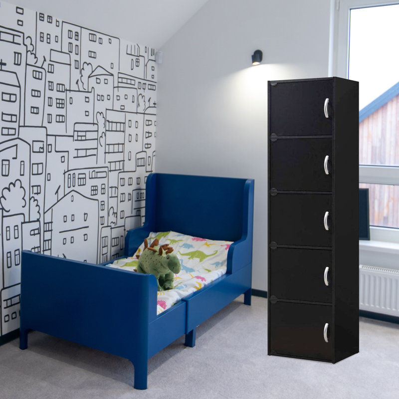 Armoire de rangement à 5 tablettes , Noir