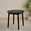 Table ronde noire, entièrement en bois massif, pouvant accueillir de 2 à 4 personnes, d'un diamètre de 31,5 po-1221920481