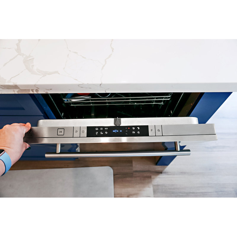 ZLINE 24 in. Fingerprint Resistant Control Dishwasher with Stainless Steel Tub and Style Handle, 52dBa