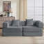 Canapé modulaire en velours côtelé avec 2 coussins-296852151