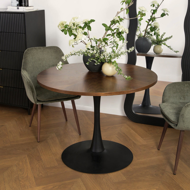 Round Metal Base Dining Table