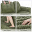 Canapé-lit modulaire en L avec lit escamotable et rangement, canapé-lit 5 places avec chargement USB, conception convertible pour salon, appartement, tissu en velours côtelé, vert olive-130920080