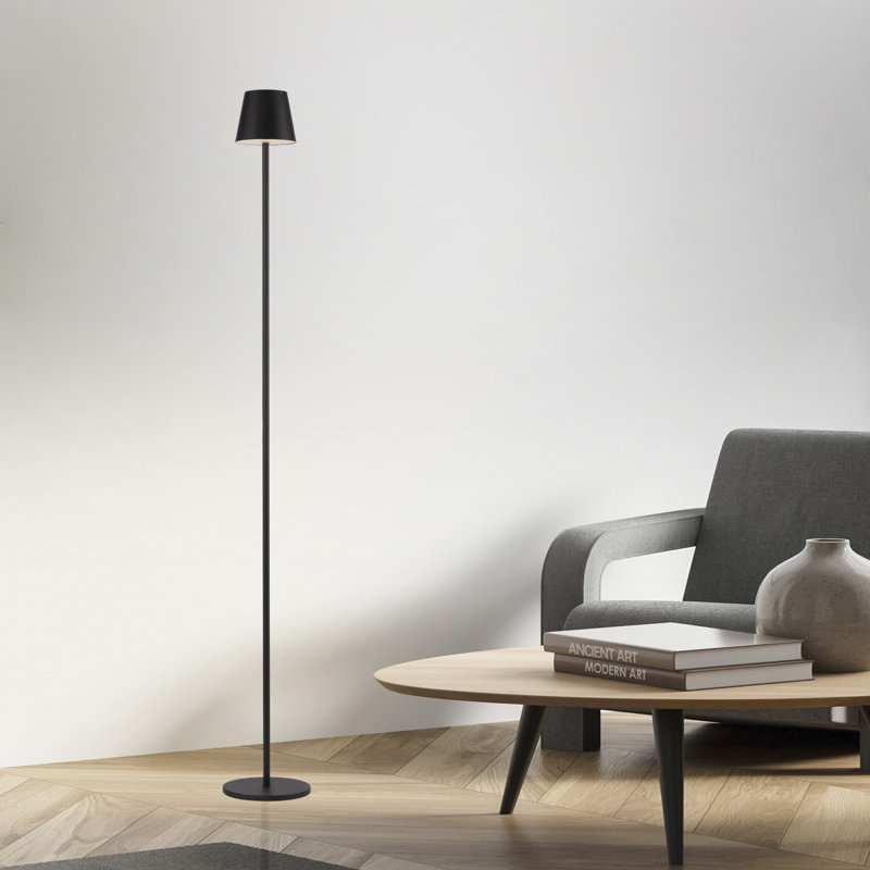 EURIA 125cm Plug-in Integrated LED Outdoor Floor Lamp, Black