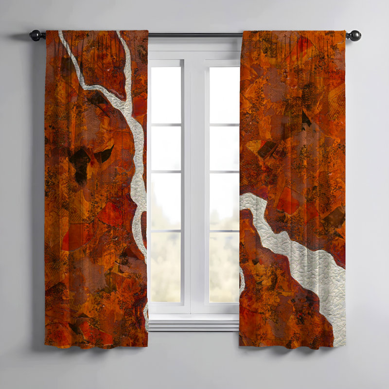 Sannon Semi Sheer Curtain Pair, 40" W  x  61" H