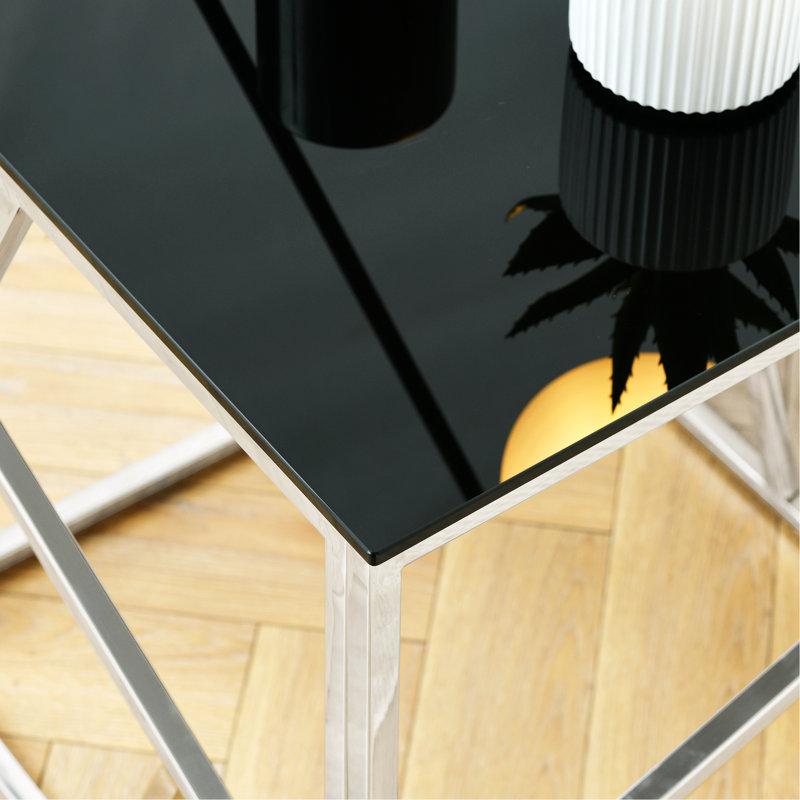 Table de chevet Eura, Chrome
