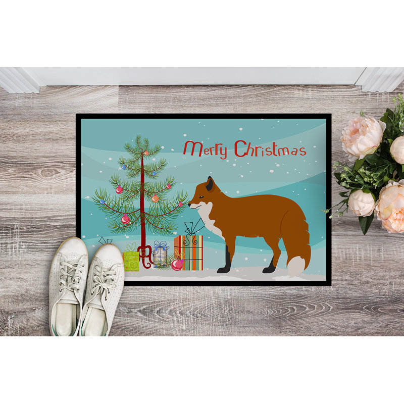 Travis Non-Slip Christmas Outdoor Doormat, 0.25" H x 27" W x 18" D