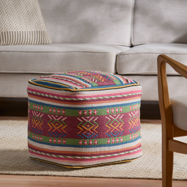 Square Unstuffed Pouf Cover 18x18x14