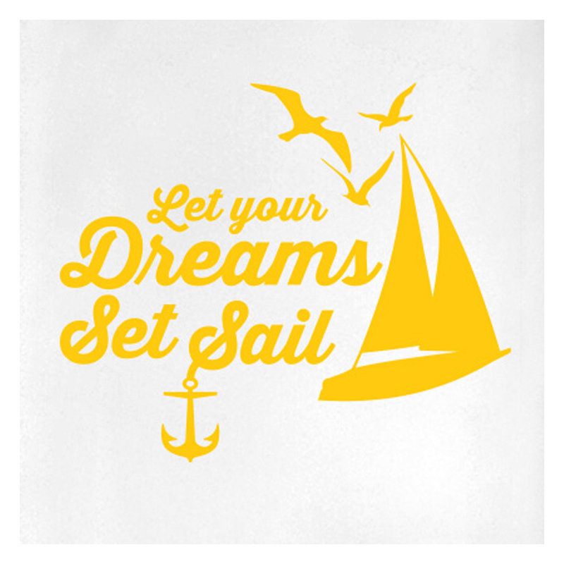 Nautical & Beach Wall Decal, Dark Yellow