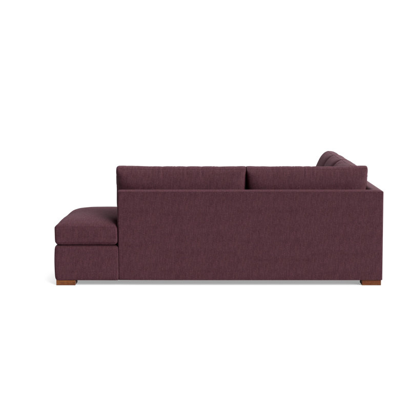 Lucca Sectional, Performance Weave - Aubergine, Right Hand Facing