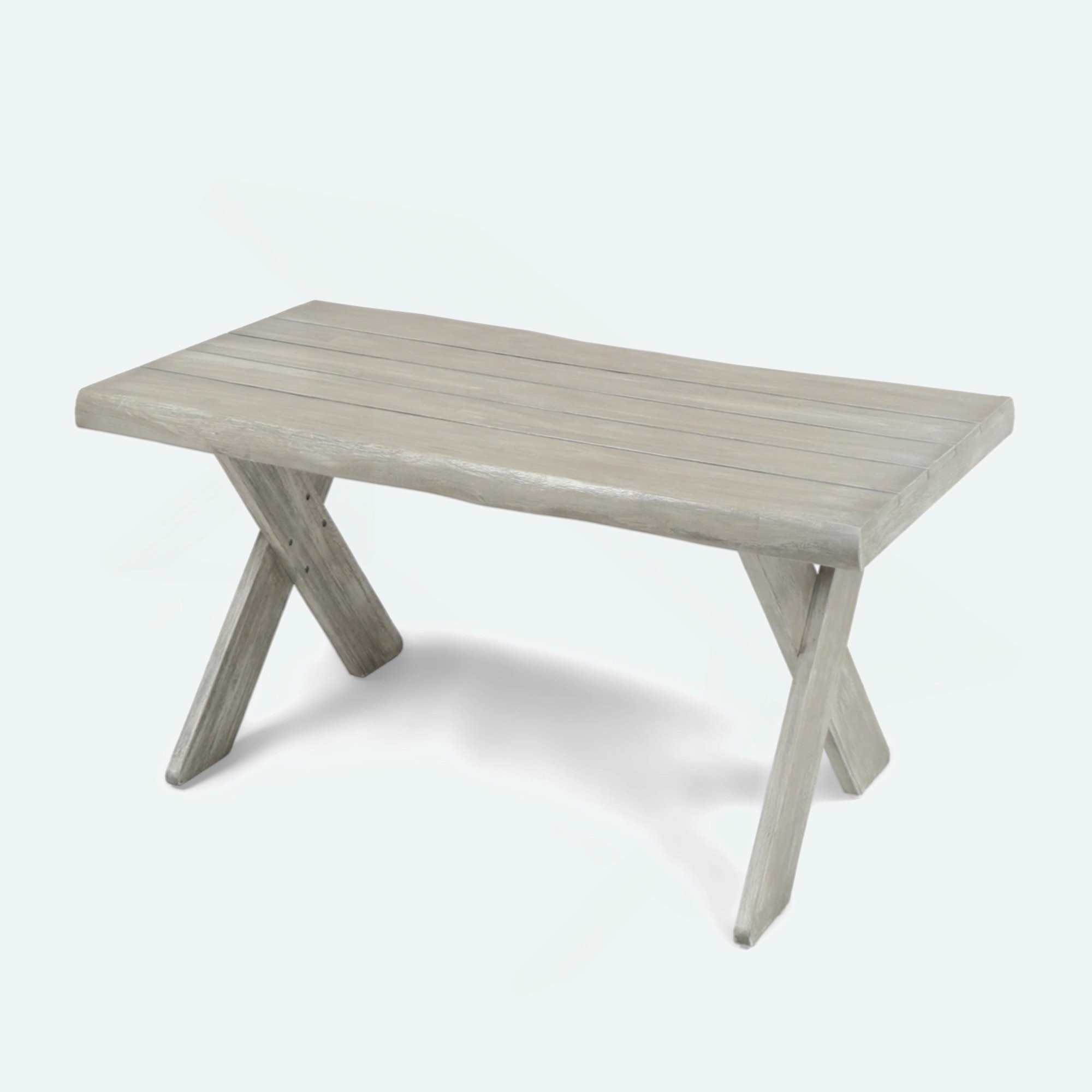 Dakota Fields Charming Rustic Acacia Wood Outdoor Coffee Table For