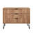 Dumbo 35" Modern Fluted Standard Dresser with 3 Drawers in Golden Brown-1756988028
