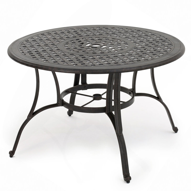 Table de salle à manger d'extérieur en fonte d'aluminium