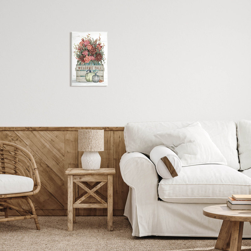 Welcome Welcome Seasonal Blooms at-150, H 15 po x l 10 po x P 0,5 po, Plaque murale