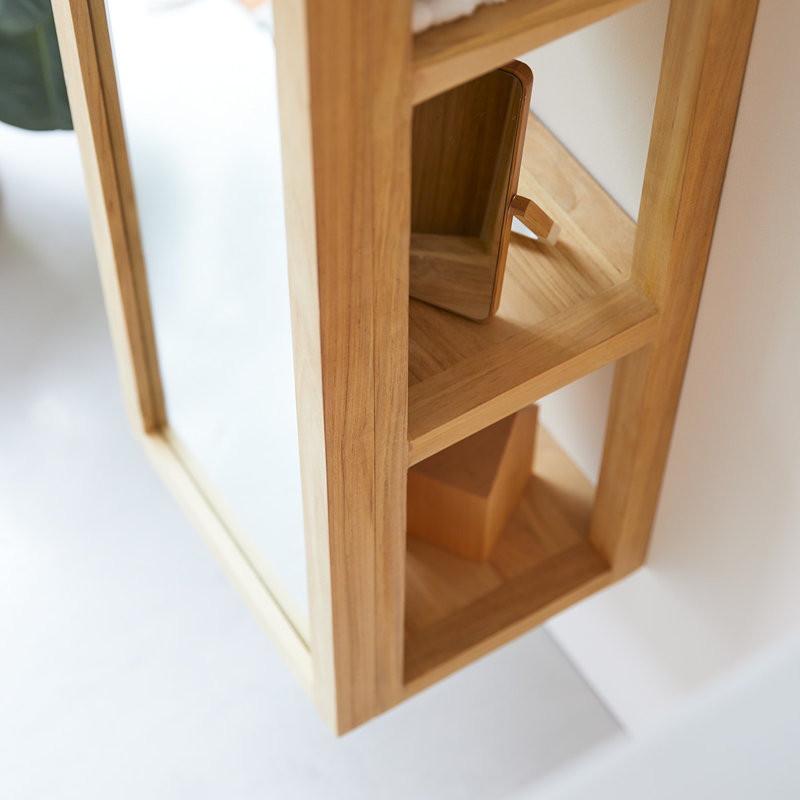 Right Column Teak Twig Mirror