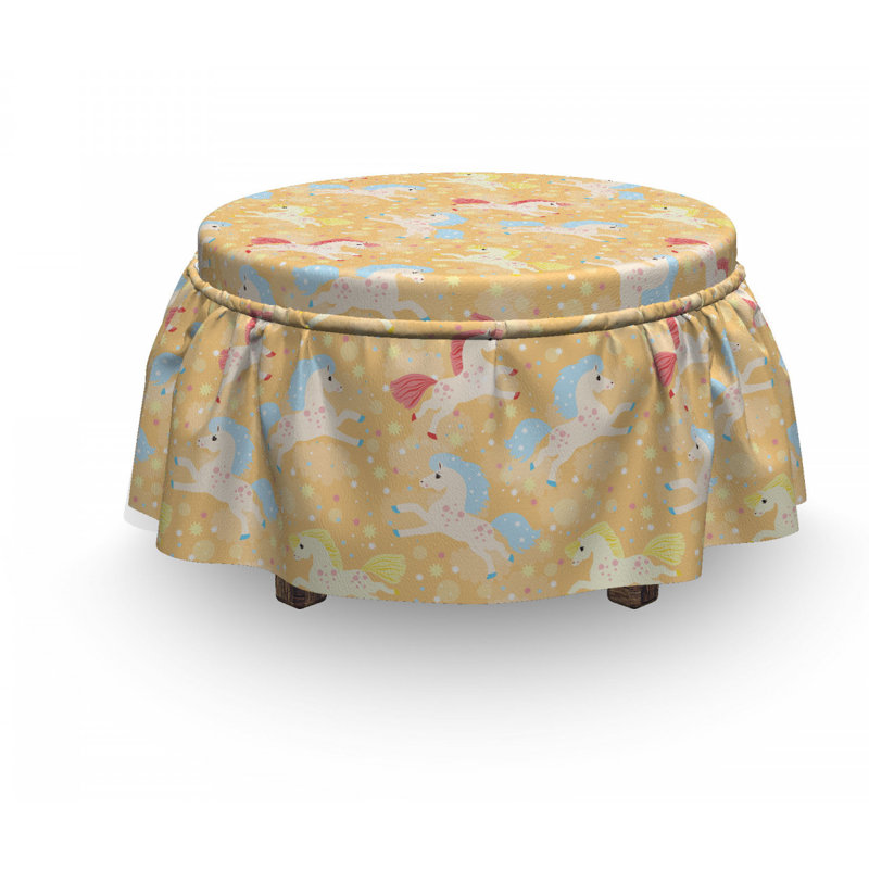 Housse pour repose-pieds à coussins carrés