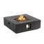 Table de feu carrée 35 pouces, brûleur 50k, extérieur oxyde de magnésium 35,02 "x 35,02" 50 000, oxyde, teinte gris foncé
