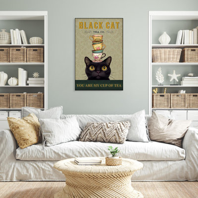 «Mererid Black Cat Tea Co», impression sur toile