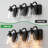 Bathroom Light Fixtures, 3-Light Matte Black Vanity Light Over Mirror, 21" Modern Wall Sconces With Flared Clear Glass Shade, Bathroom Wall Lights For Mirror Kitchen Bedroom Hallway-798508126-798508124