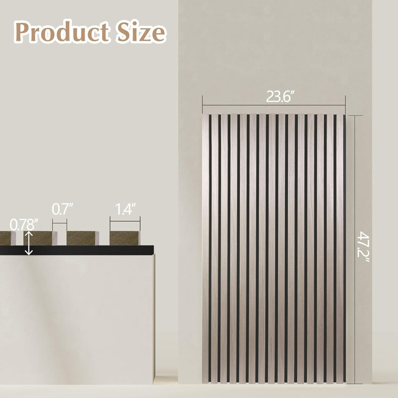 23 po x 47,2 pouces panneaux de fibres à densité moyenne (ensemble de 2)