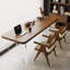 Bureau moderne et simple en bois massif avec pieds en acrylique-237474666