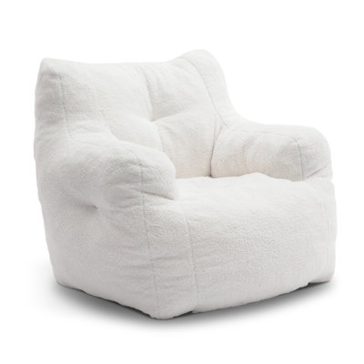 Soft Teddy Fabric Bean Bag Chair by Latitude Run