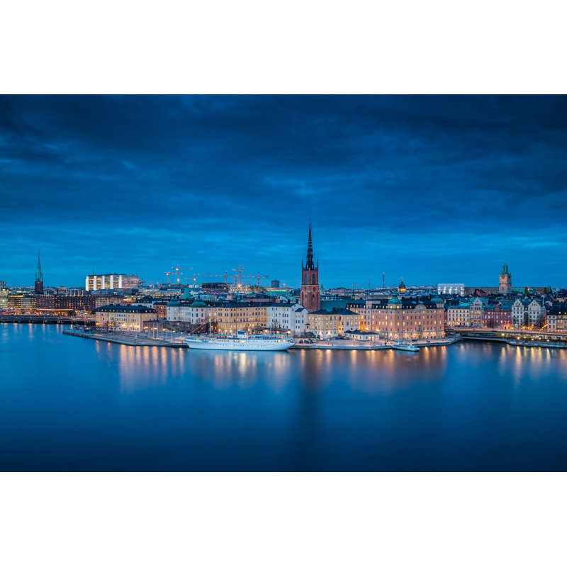 Stockholm Skyline by Bluejayphoto - Wrapped Canvas Print, 61cm H x 91cm W