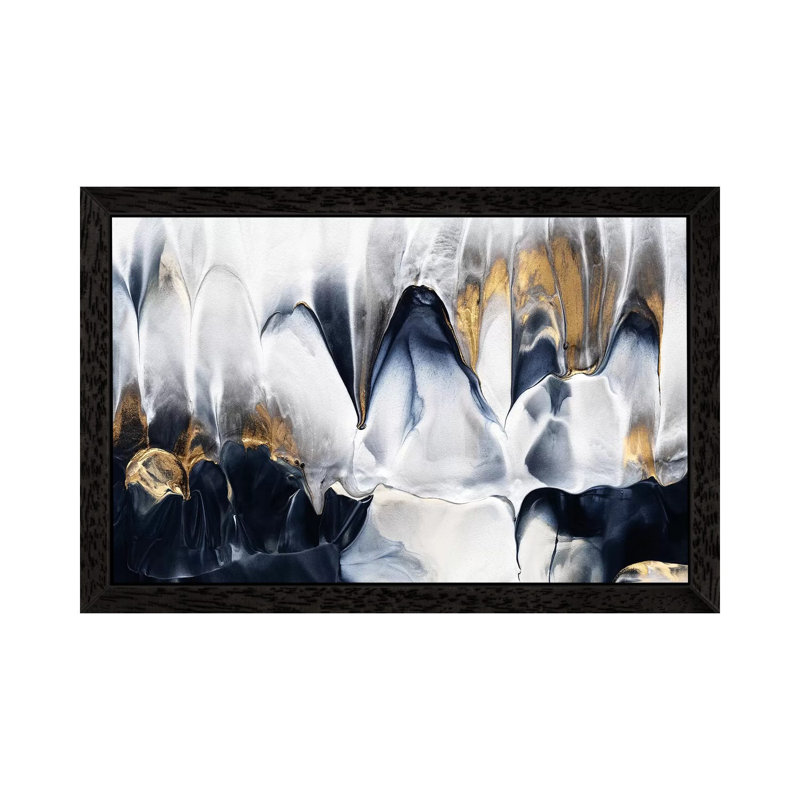 Abstract Flow II by Elisabeth Fredriksson - Print on Canvas, 152.5 cm H x 101.5 cm W, Black Framed