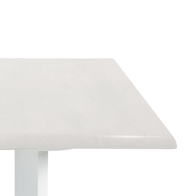 Table de salle à manger Atlanta, Plateau blanc / base blanche, L 36 po x l 36 po