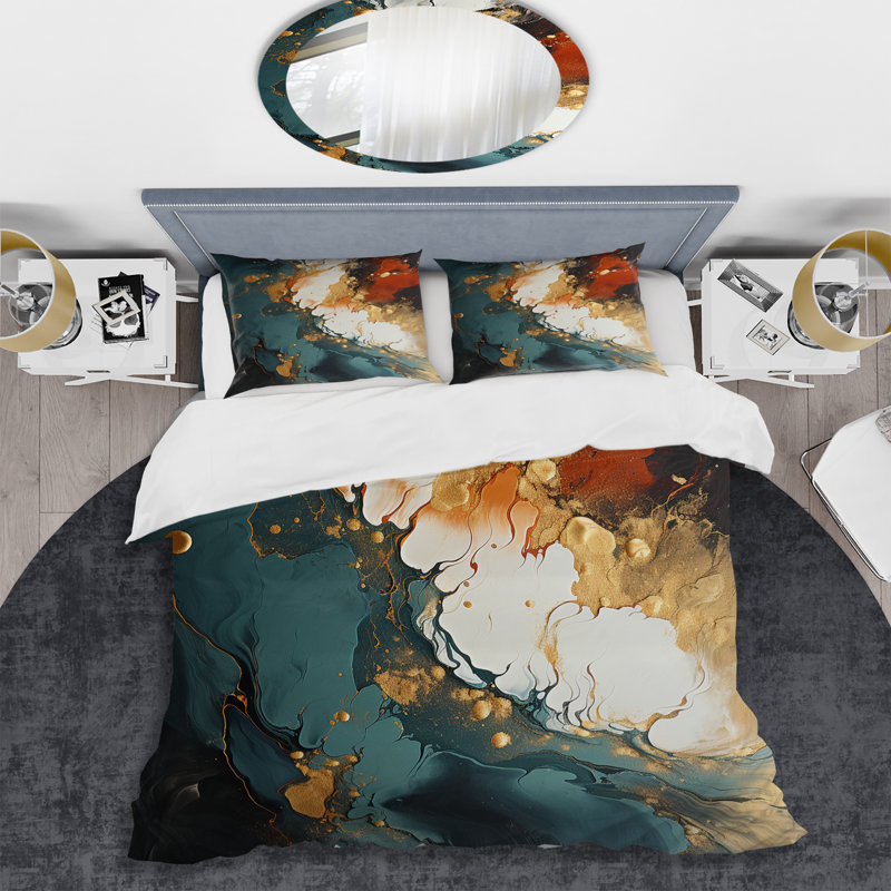 Ensemble de housse de couette White White, Housse de couette pour très grand lit et 2 très 