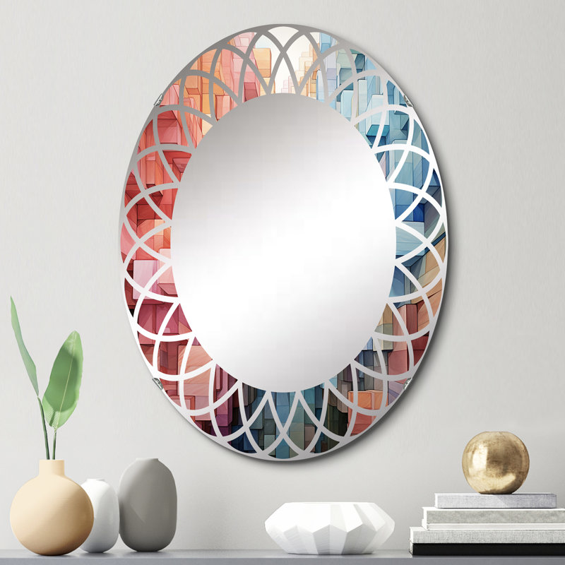 Crichlade - Miroir mural moderne ovale, 30 po x 20 po