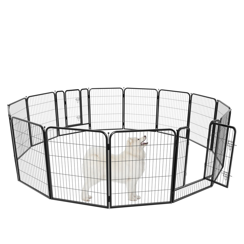 Clôture pliable portative pour chenil pour animaux
