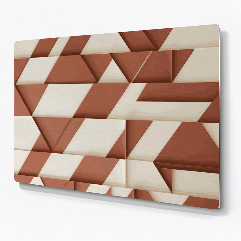 Minimalisme 58, art mural en métal beige, H 24 po x l 36 po