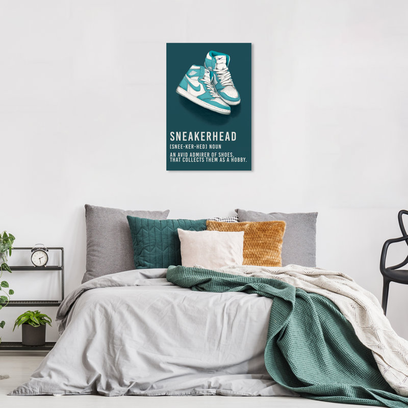 Impression sur toile Madilyn Aqua Sneakerhead par Wynwood Studio, H 24 po x l 16 po x P 0,8 po