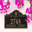 Acanthus Monogram 3-Line Wall Address Plaque-377949266-377949270