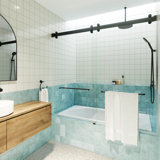 Polaris 60 in. x 66 in. Fully Frameless Sliding Bypass Bathtub Door