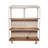 Inacio Mango Wood and Iron Bar Cart with Storage and Rolling Wheels-872274548